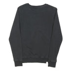 PUMA Womens Black Cotton Blend Crew Neck UK 10 Logo Sweatshirt Casual