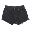 LEVI'S Womens Shorts Black Denim Cut-Off M W30 Casual Summer Frayed Hem