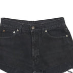 LEVI'S Womens Shorts Black Denim Cut-Off M W30 Casual Summer Frayed Hem