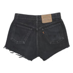 LEVI'S Womens Shorts Black Denim Cut-Off M W30 Casual Summer Frayed Hem