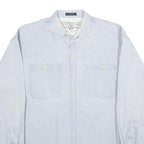 AUTHENTIC GFC Mens Light Blue Cotton Shirt 2XL Button Down Casual Lightweight