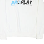 NIKE Mens White Pro Play Volleyball Crew Neck S Cotton Blend Sweatshirt