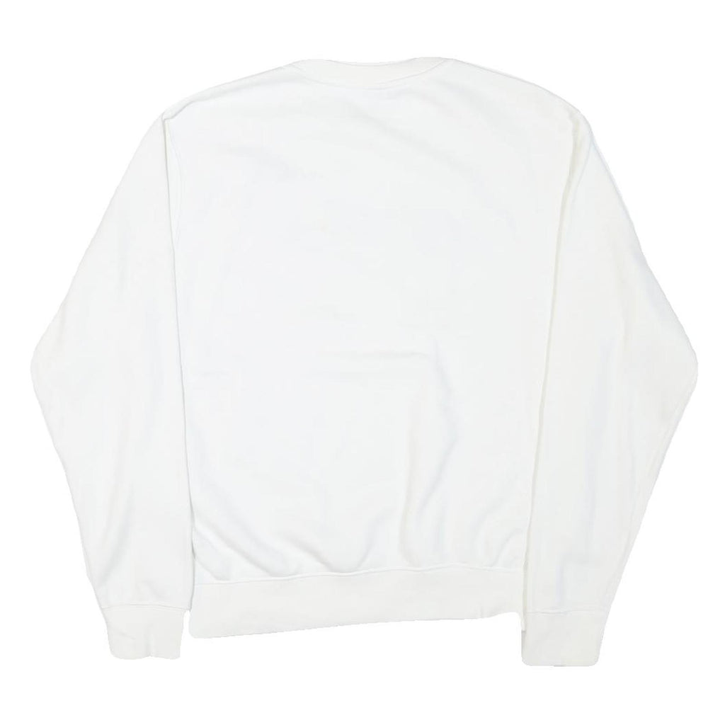 NIKE Mens White Pro Play Volleyball Crew Neck S Cotton Blend Sweatshirt