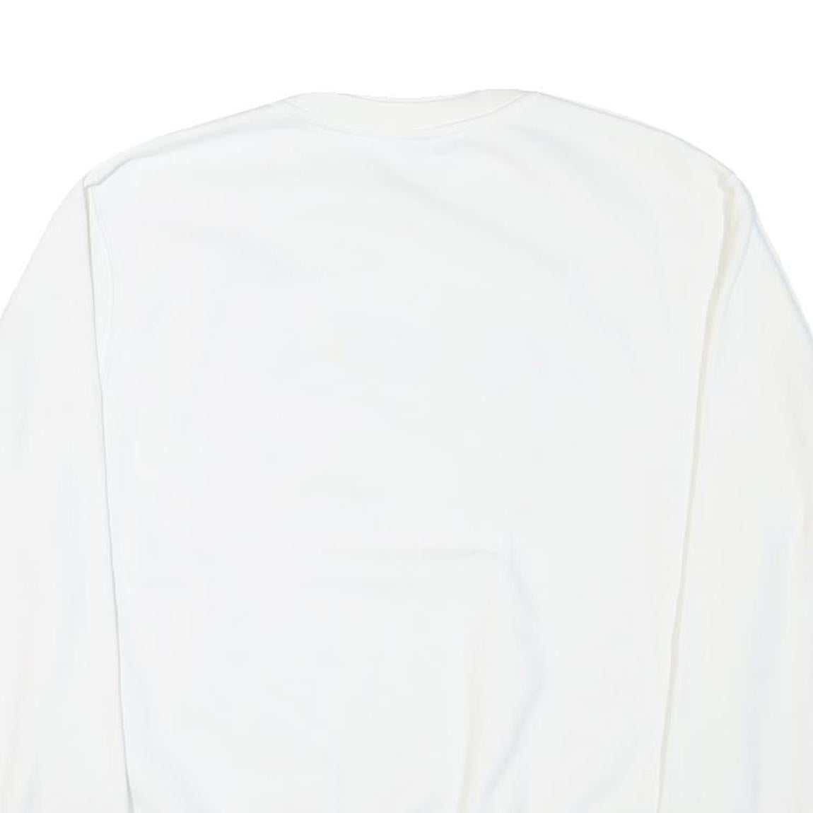 NIKE Mens White Pro Play Volleyball Crew Neck S Cotton Blend Sweatshirt