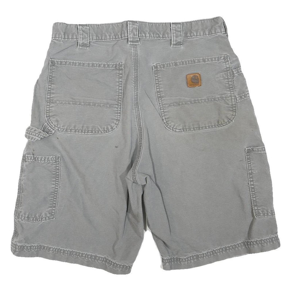 CARHARTT Mens Shorts Grey Casual Cotton Blend M W34 Workwear Cargo
