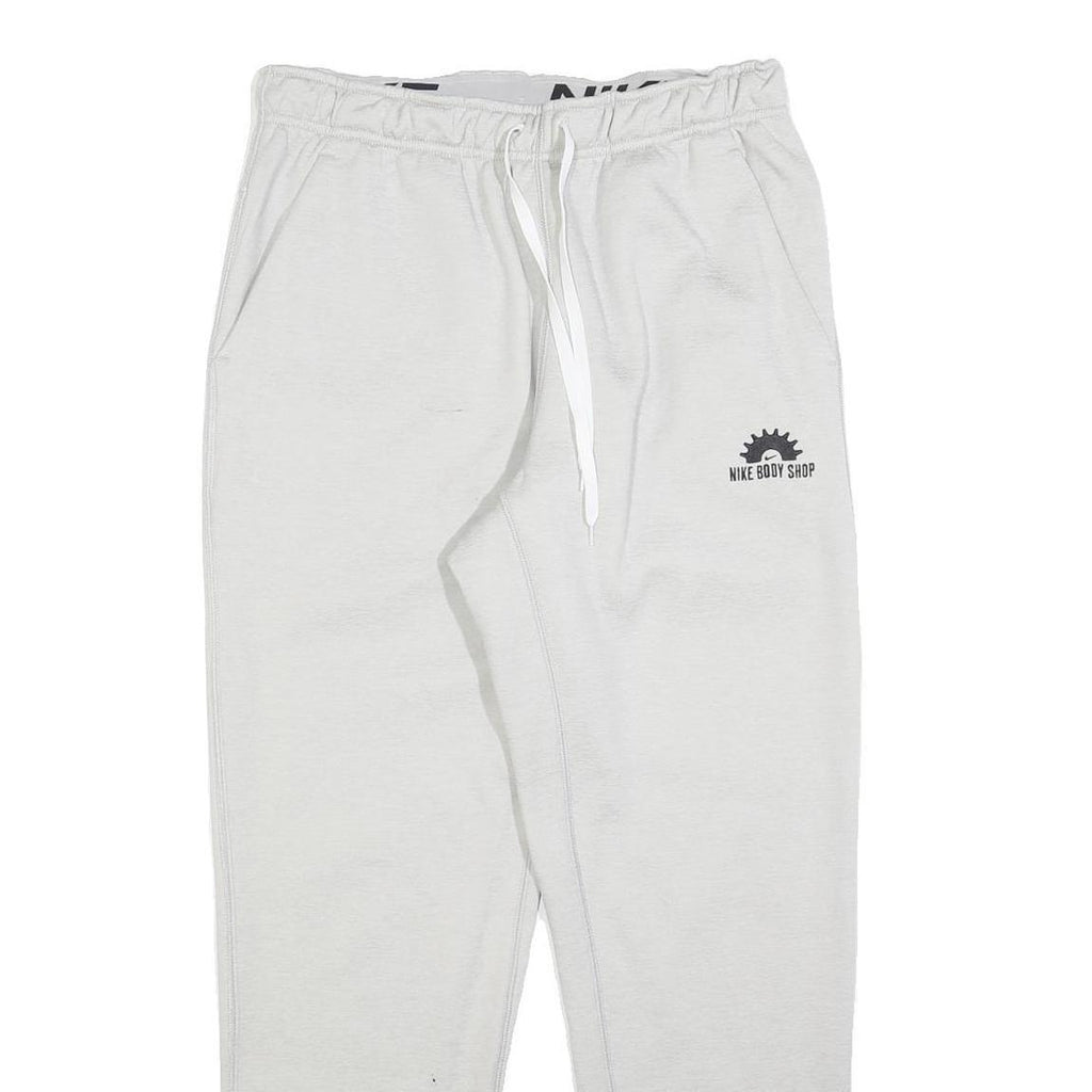 NIKE Womens Joggers White & Black Body Shop Logo Slim Tapered M W30 L30 Casual