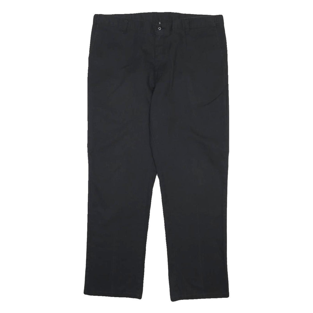 DICKIES Mens Black Regular Fit Straight Leg Trousers W38 L32 Workwear