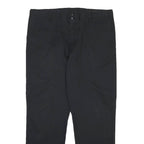DICKIES Mens Black Regular Fit Straight Leg Trousers W38 L32 Workwear