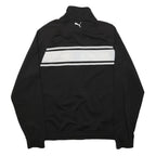 PUMA Mens Black & White Athletic Zip Jacket M Cotton Blend Track Sport