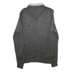 PIERRE CARDIN Mens Grey Plain V-Neck Basic Knit Jumper S Acrylic Casual Smart