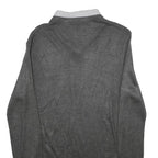 PIERRE CARDIN Mens Grey Plain V-Neck Basic Knit Jumper S Acrylic Casual Smart