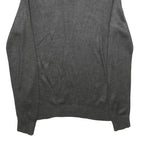 PIERRE CARDIN Mens Grey Plain V-Neck Basic Knit Jumper S Acrylic Casual Smart