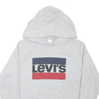 LEVI'S Womens Grey Pullover Hoodie S Cotton Blend Casual Sweatshirt