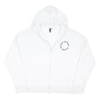 NOBODYS CHILD Womens White Be Kind Zip Hoodie M Cotton Blend Casual