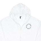 NOBODYS CHILD Womens White Be Kind Zip Hoodie M Cotton Blend Casual