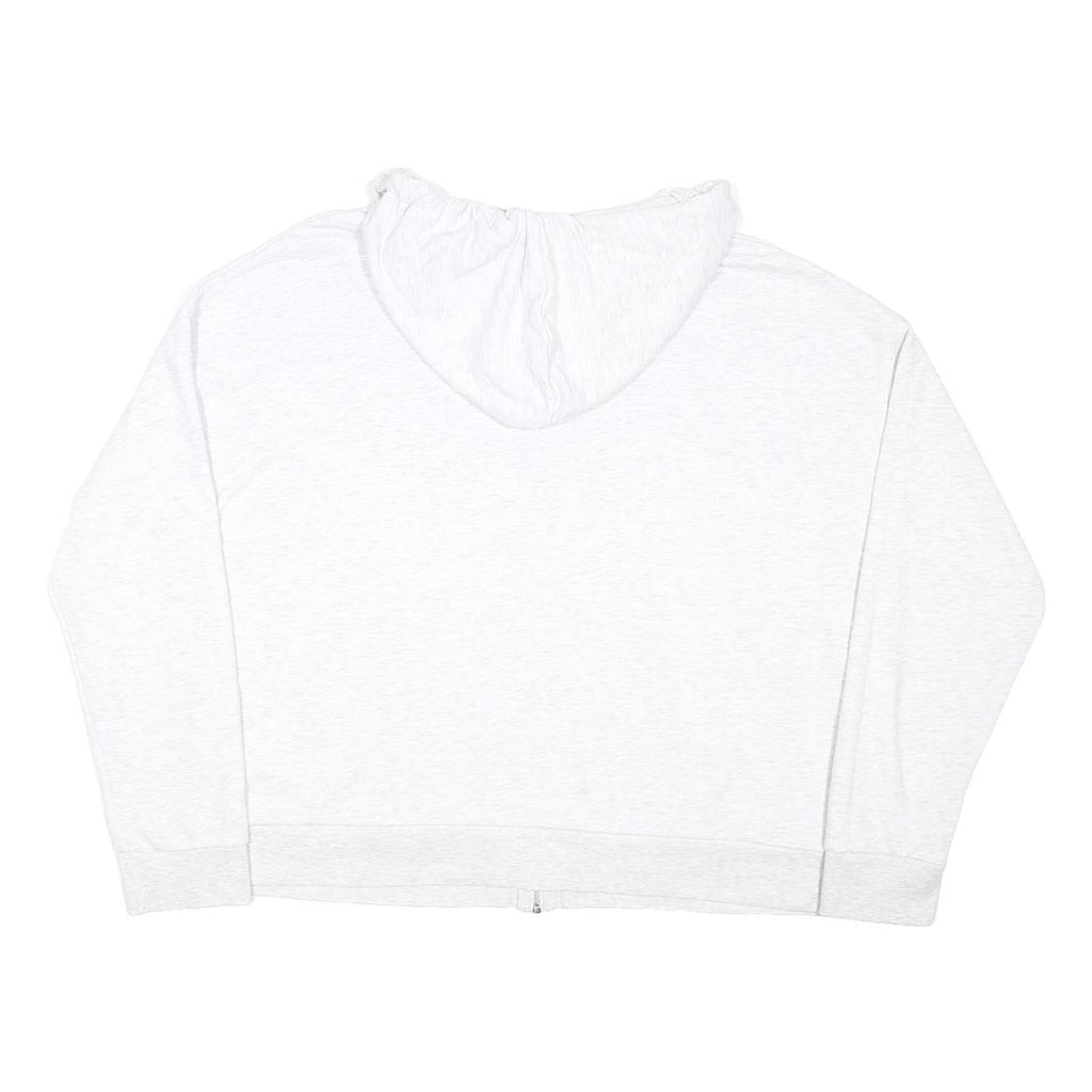 NOBODYS CHILD Womens White Be Kind Zip Hoodie M Cotton Blend Casual