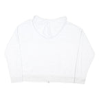 NOBODYS CHILD Womens White Be Kind Zip Hoodie M Cotton Blend Casual