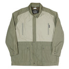 HAPPY LIFE Mens Beige & Green Casual Jacket XL Polyester Blend Zip Coat