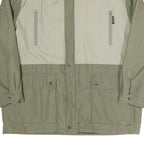 HAPPY LIFE Mens Beige & Green Casual Jacket XL Polyester Blend Zip Coat