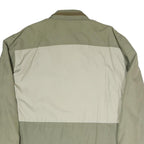 HAPPY LIFE Mens Beige & Green Casual Jacket XL Polyester Blend Zip Coat