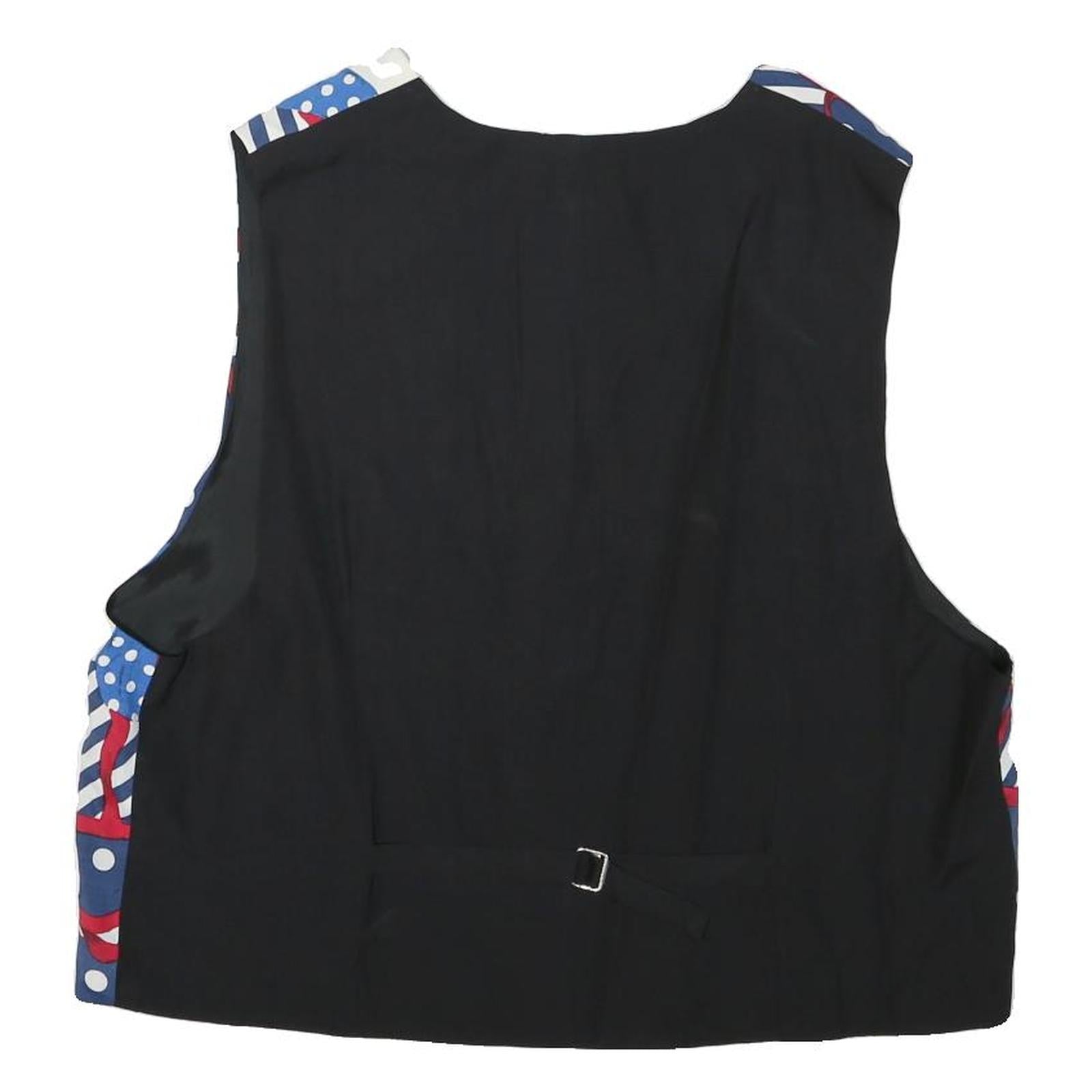 BEST COLLECTION Mens Blue & White Polka Dot Stripe Retro Button Jacket L