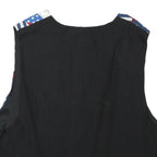 BEST COLLECTION Mens Blue & White Polka Dot Stripe Retro Button Jacket L