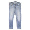 LEVI'S 510 Mens Slim Blue Denim Light Cotton Skinny Jeans W38 L32 Zip Closure