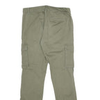 PIER ONE Mens Cotton Blend Green Regular Cargo Jogger Trousers W30 L32 Pocketed