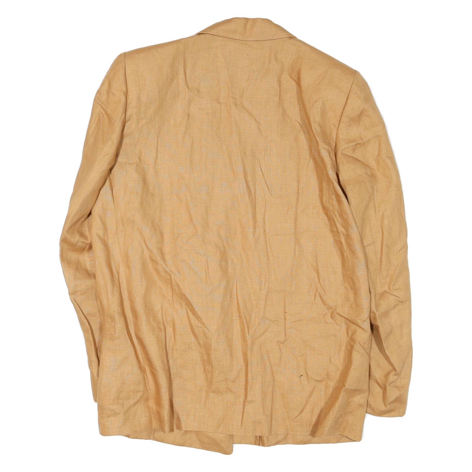 Womens Beige Synthetic Jacket M Button Closure Classic Fit Plain Stylish Smart