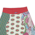 DESIGUAL Y2K Womens Multi Colour Patchwork Mini Cotton Blend Skirt XL Colourful