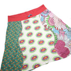 DESIGUAL Y2K Womens Multi Colour Patchwork Mini Cotton Blend Skirt XL Colourful