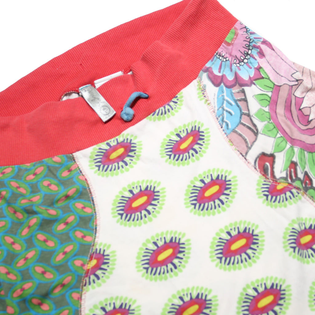 DESIGUAL Y2K Womens Multi Colour Patchwork Mini Cotton Blend Skirt XL Colourful
