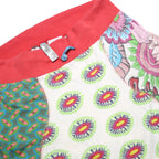 DESIGUAL Y2K Womens Multi Colour Patchwork Mini Cotton Blend Skirt XL Colourful