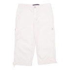 GLORIA VANDERBILT Womens Shorts White Casual Cargo UK 8 W30 Cotton Blend