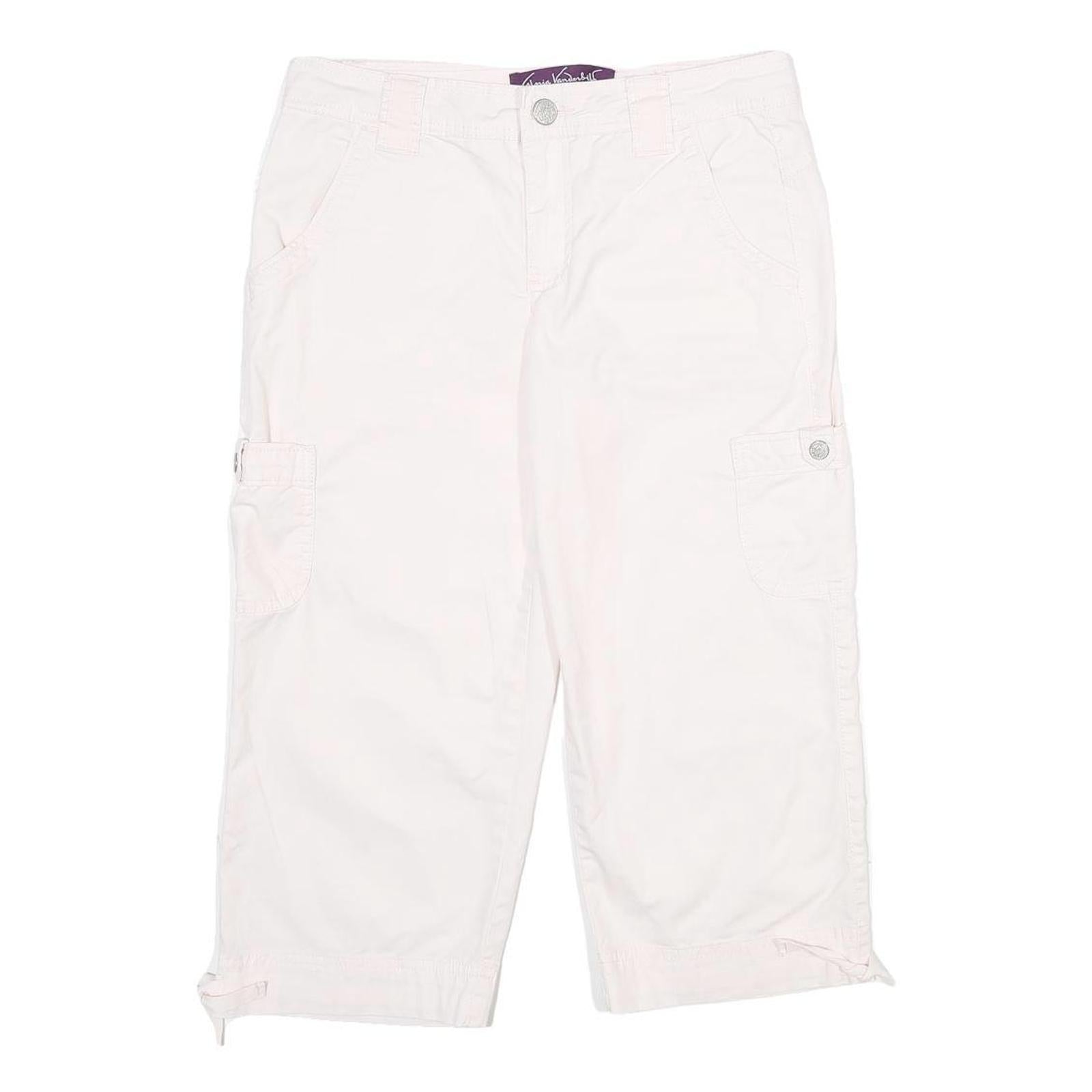 GLORIA VANDERBILT Womens Shorts White Casual Cargo UK 8 W30 Cotton Blend