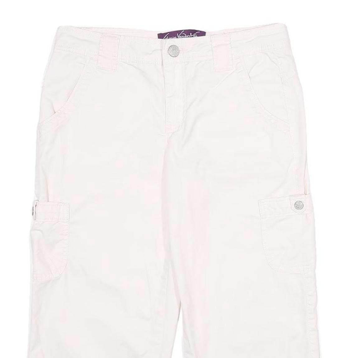 GLORIA VANDERBILT Womens Shorts White Casual Cargo UK 8 W30 Cotton Blend