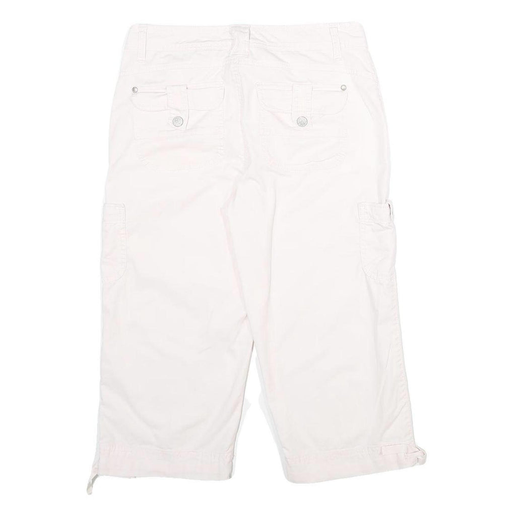 GLORIA VANDERBILT Womens Shorts White Casual Cargo UK 8 W30 Cotton Blend