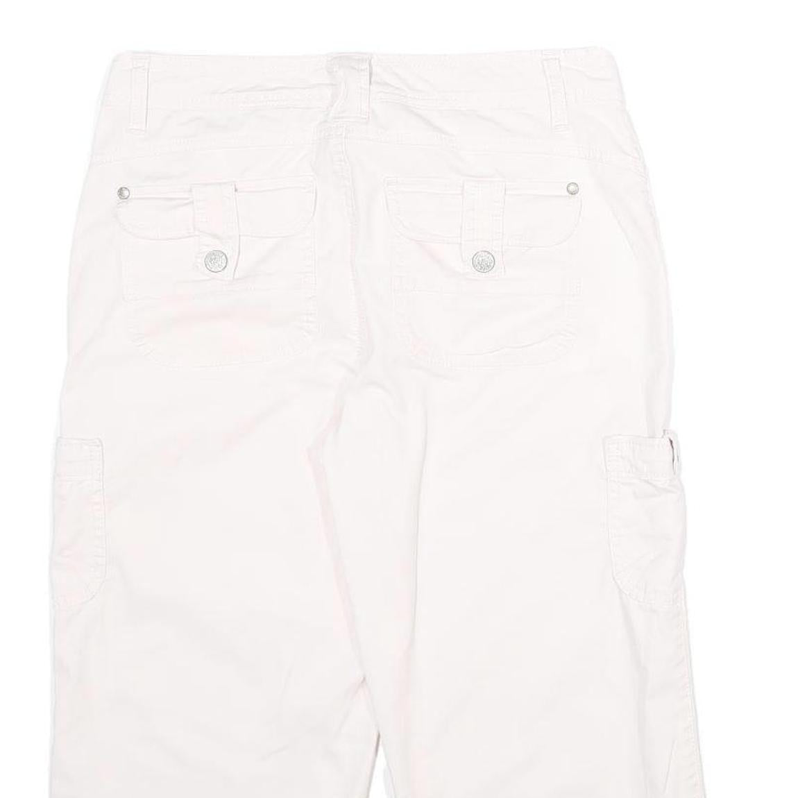 GLORIA VANDERBILT Womens Shorts White Casual Cargo UK 8 W30 Cotton Blend