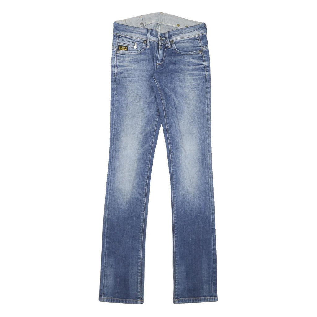 G-STAR Womens Slim Blue Denim Light W26 L33 Jeans Zip Classic