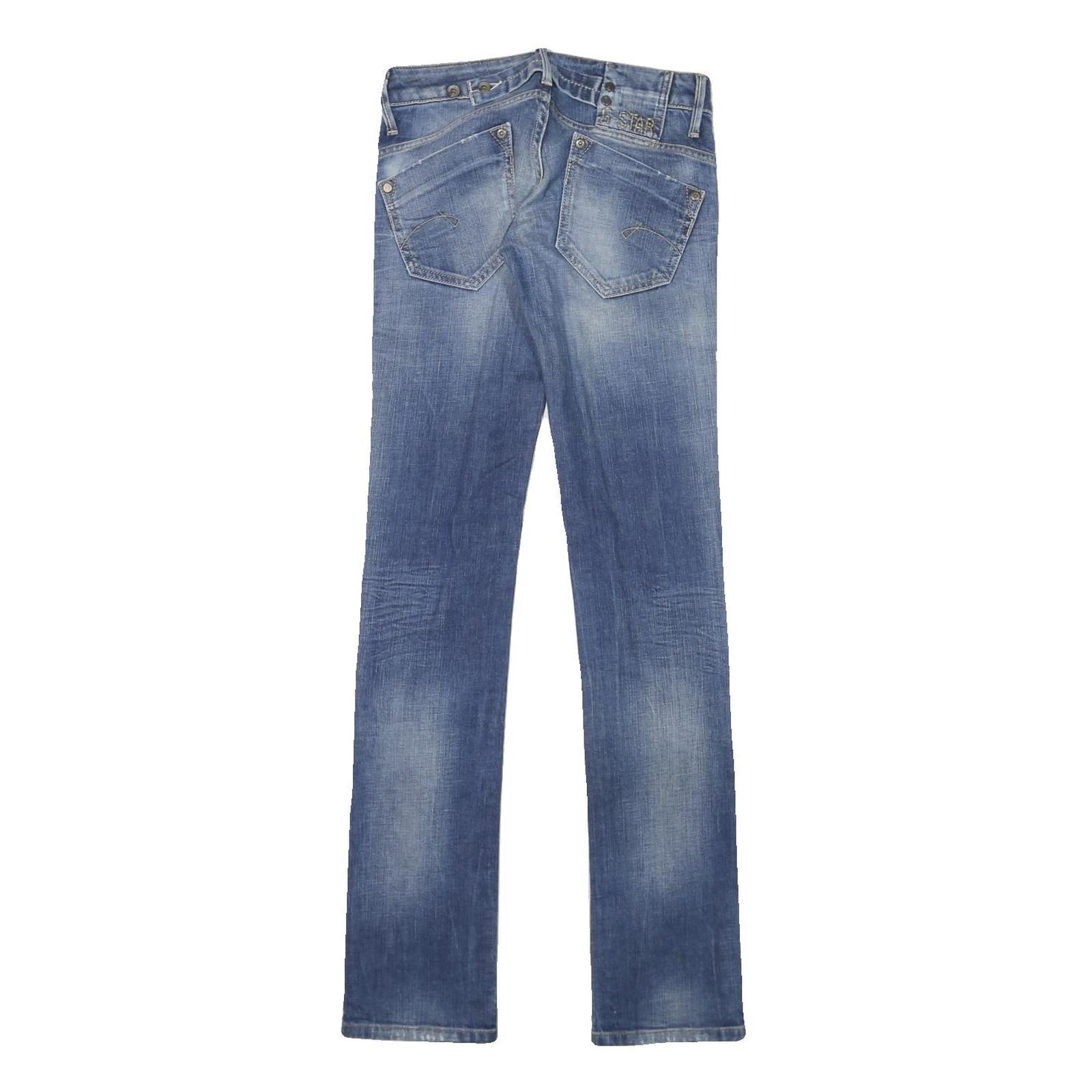 G-STAR Womens Slim Blue Denim Light W26 L33 Jeans Zip Classic