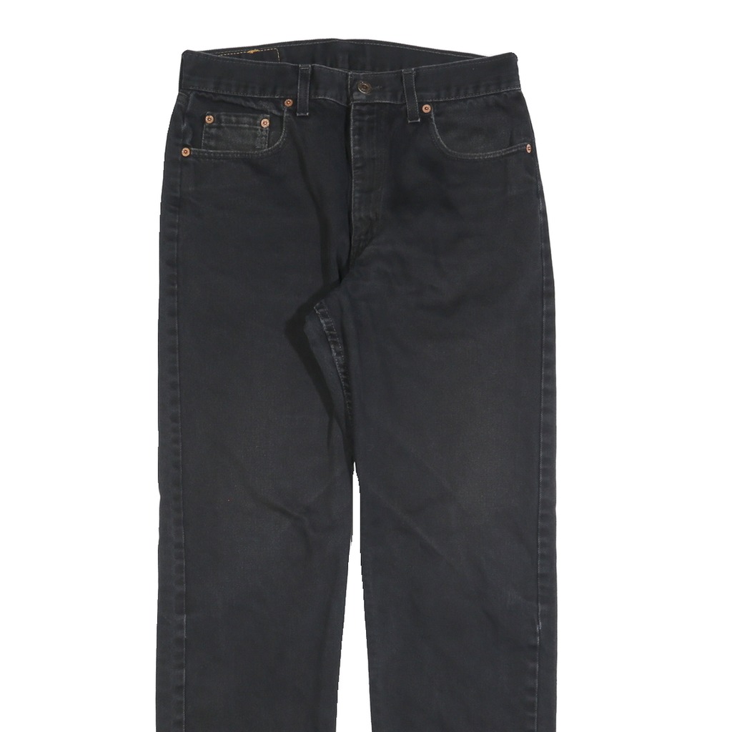 LEVI'S 612 02 Mens Jeans Black Regular Straight Denim W32 L32 Zip