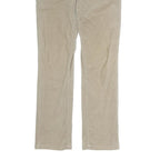 MAC Mens Cotton Beige Regular Straight Trousers W36 L31 Casual Smart Zip