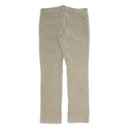 MAC Mens Cotton Beige Regular Straight Trousers W36 L31 Casual Smart Zip