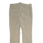 MAC Mens Cotton Beige Regular Straight Trousers W36 L31 Casual Smart Zip