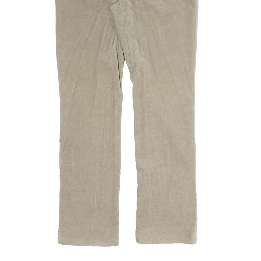 MAC Mens Cotton Beige Regular Straight Trousers W36 L31 Casual Smart Zip