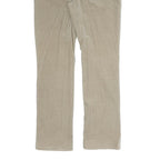 MAC Mens Cotton Beige Regular Straight Trousers W36 L31 Casual Smart Zip