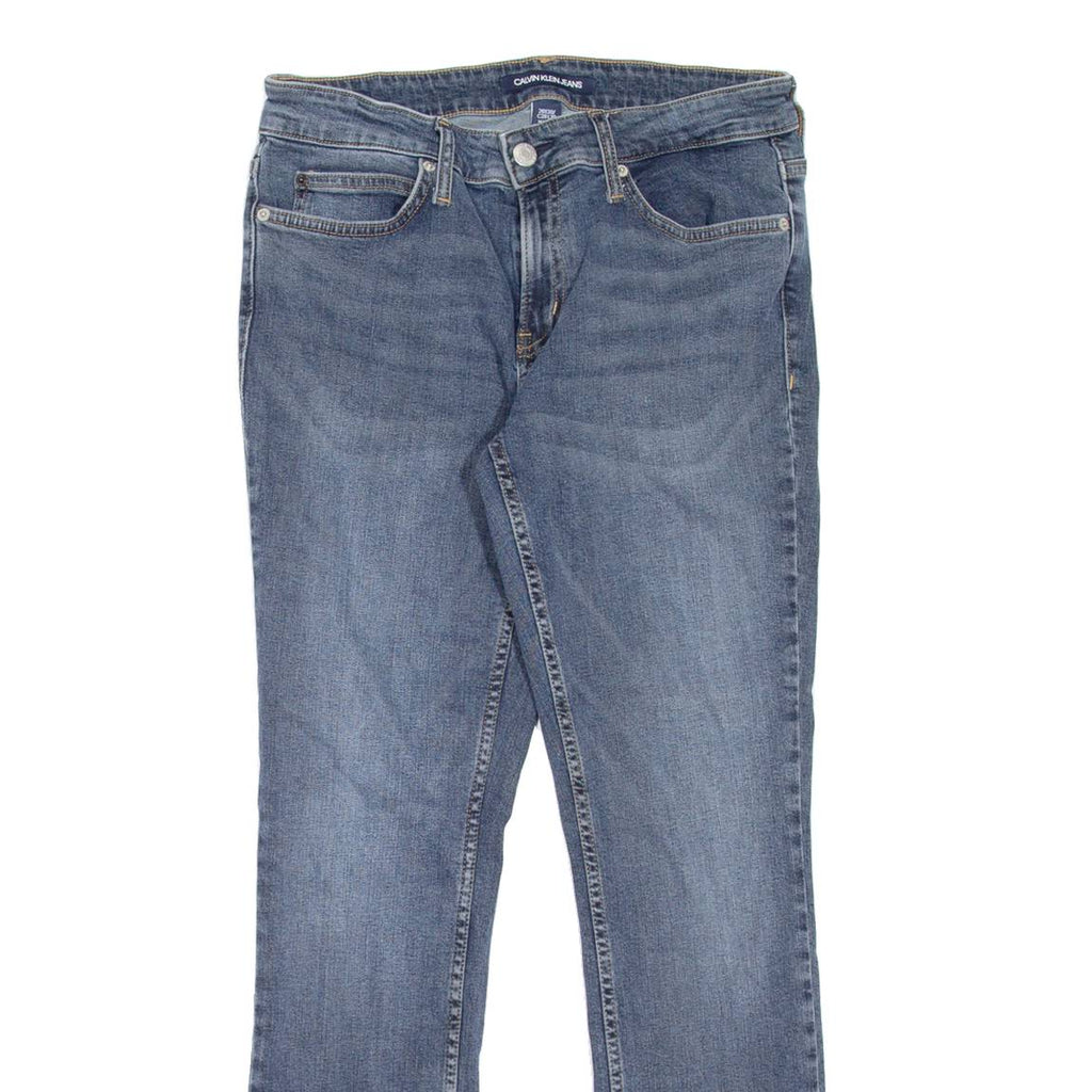 CALVIN KLEIN JEANS Womens Jeans Blue Slim Skinny Stone Wash W28 L30