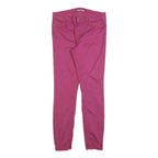 TOMMY HILFIGER Womens Cotton Blend Pink Slim Skinny Trousers W30 L30 Stylish
