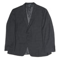 TOMMY HILFIGER Mens Grey & Black Classic Jacket L Cotton Plain Button Formal