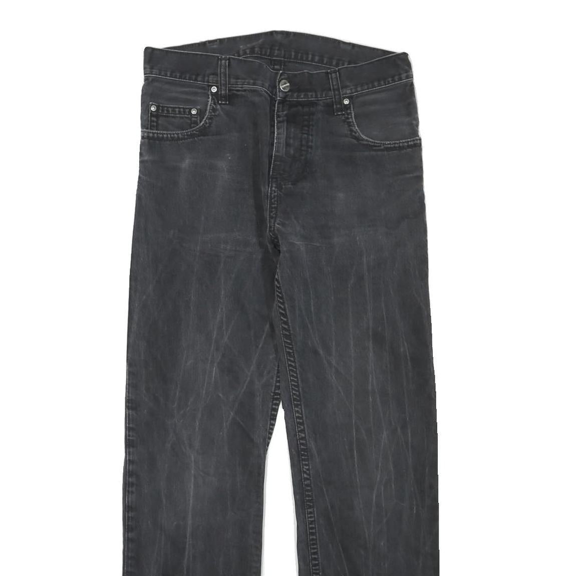 CARHARTT Womens Regular Black Denim Cotton Blend Zip Jeans W32 L30 Classic Style
